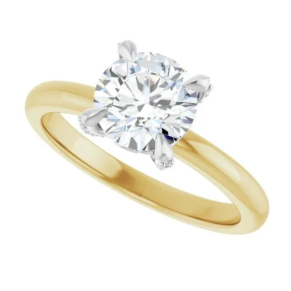 Claw-Prong Accented Engagement Ring Image 5 Stuart Benjamin & Co. Jewelry Designs San Diego, CA