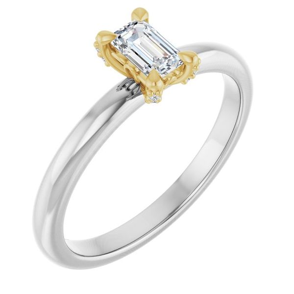 Claw-Prong Accented Engagement Ring
