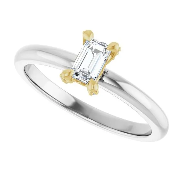 Claw-Prong Accented Engagement Ring Image 5 Austin's Fine Diamonds & Jewelry Lyndhurst, NJ
