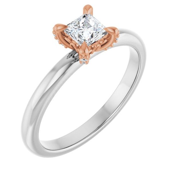Claw-Prong Accented Engagement Ring