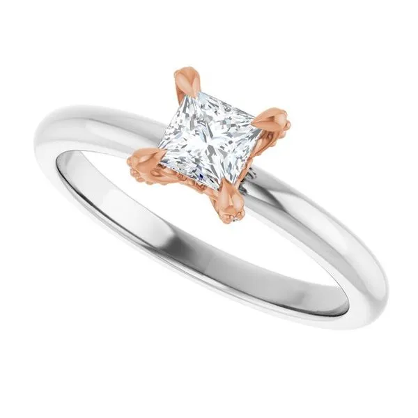 Claw-Prong Accented Engagement Ring Image 5 Ocean View Jewelers Millville, DE
