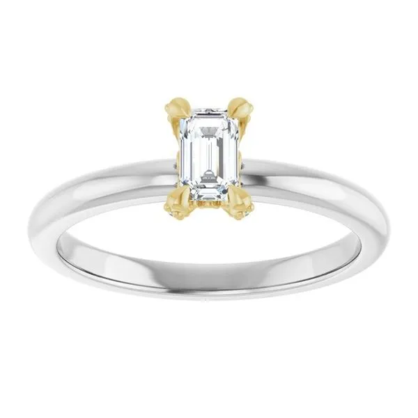 Claw-Prong Accented Engagement Ring Image 3 Don's Jewelry & Design Washington, IA