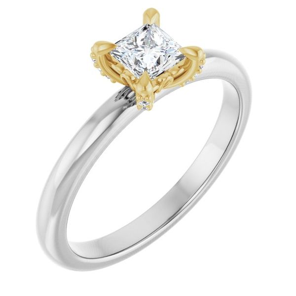 Claw-Prong Accented Engagement Ring