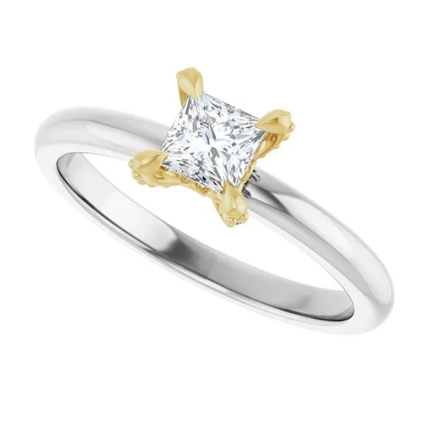 Claw-Prong Accented Engagement Ring Image 5 Shipley's Fine Jewelry Hampstead, MD