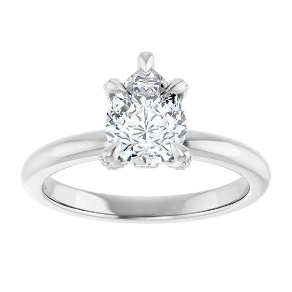 Claw-Prong Accented Engagement Ring Image 3 Don's Jewelry & Design Washington, IA