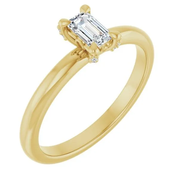 Claw-Prong Accented Engagement Ring The Jewelry Source El Segundo, CA