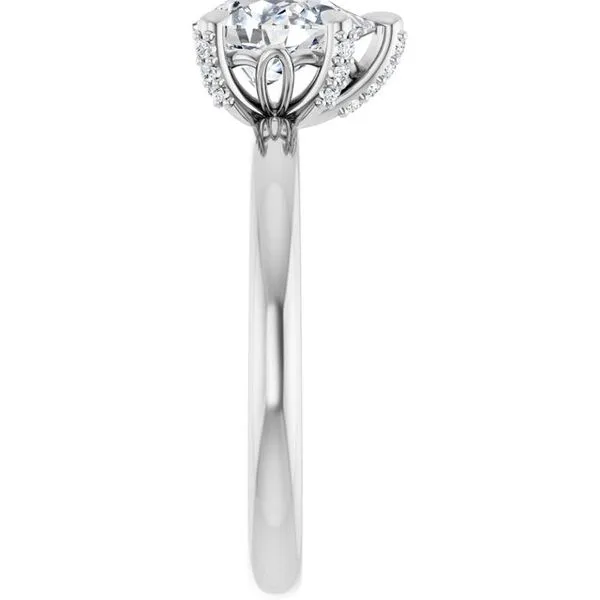 Claw-Prong Accented Engagement Ring Image 4 Arezzo Jewelers Elmwood Park, IL