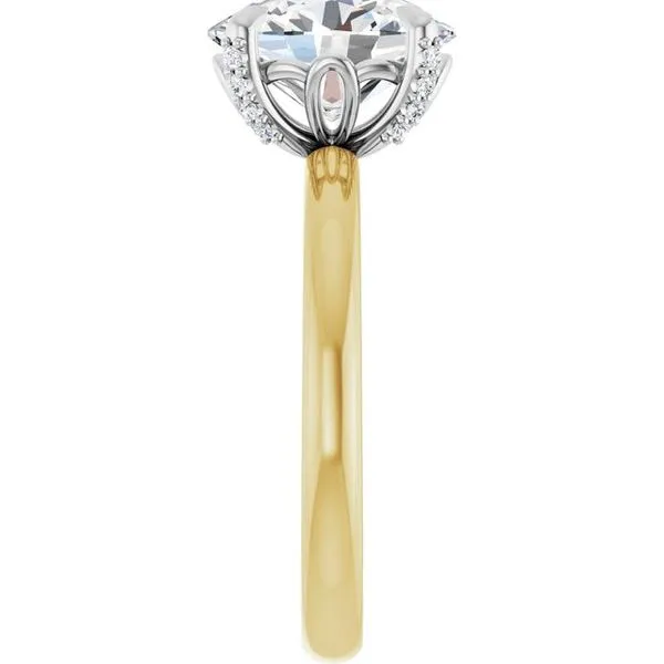 Claw-Prong Accented Engagement Ring Image 4 Vulcan's Forge LLC KANSAS CITY, MO