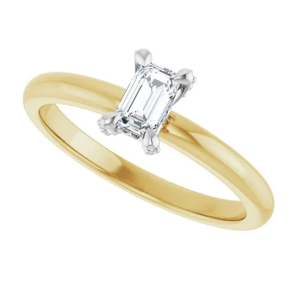 Claw-Prong Accented Engagement Ring Image 5 Clater Jewelers Louisville, KY