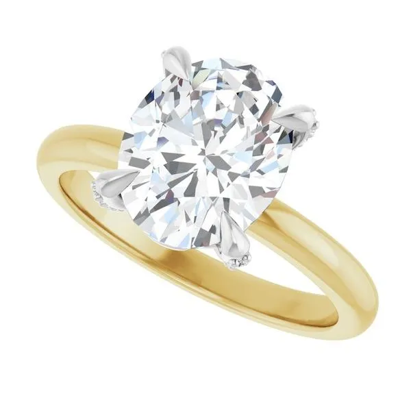 Claw-Prong Accented Engagement Ring Image 5 Natale Jewelers Sewell, NJ