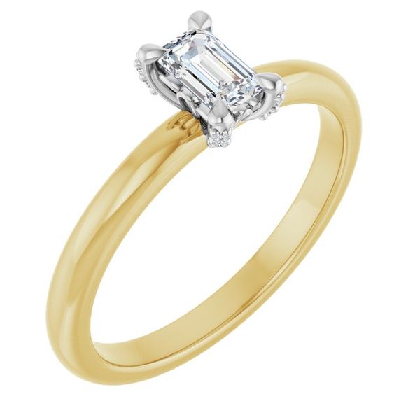 Claw-Prong Accented Engagement Ring