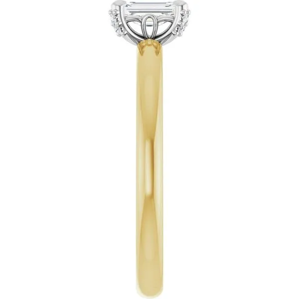 Claw-Prong Accented Engagement Ring Image 4 Austin's Fine Diamonds & Jewelry Lyndhurst, NJ