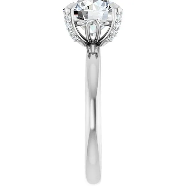 Claw-Prong Accented Engagement Ring Image 4 Northwood Jewelers Northwood, OH