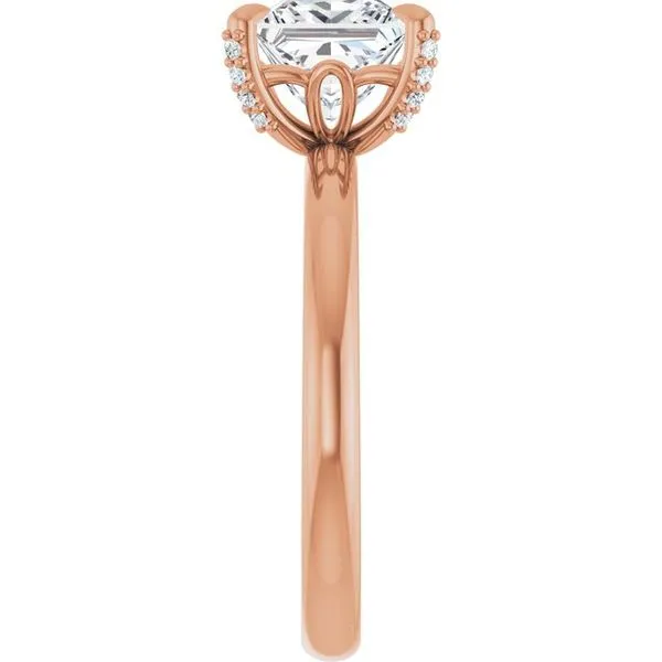 Claw-Prong Accented Engagement Ring Image 4 Vulcan's Forge LLC KANSAS CITY, MO