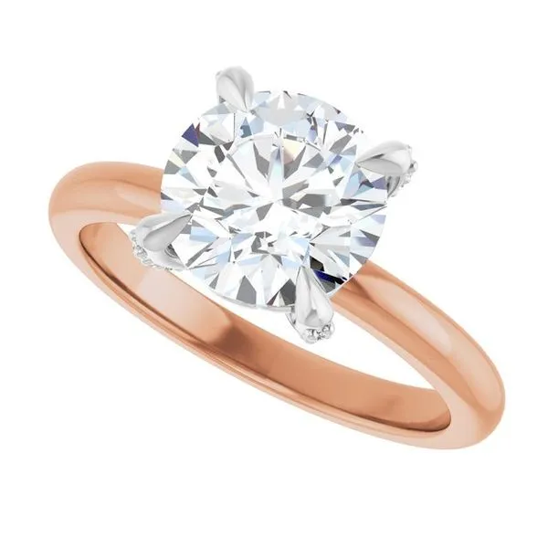 Claw-Prong Accented Engagement Ring Image 5 Stuart Benjamin & Co. Jewelry Designs San Diego, CA