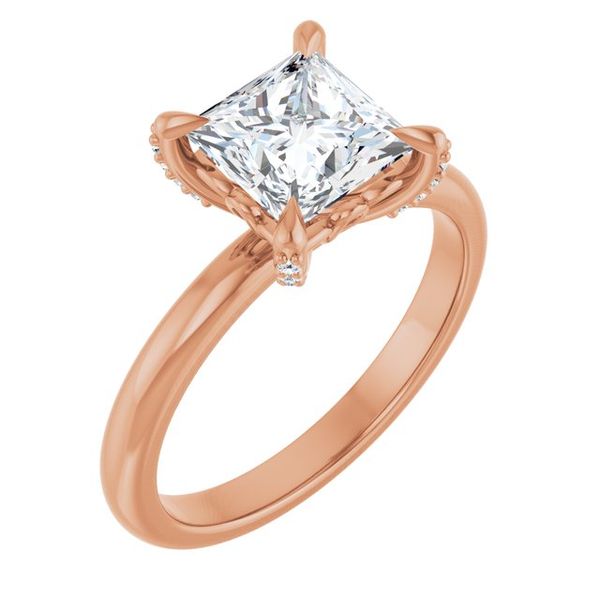 Claw-Prong Accented Engagement Ring