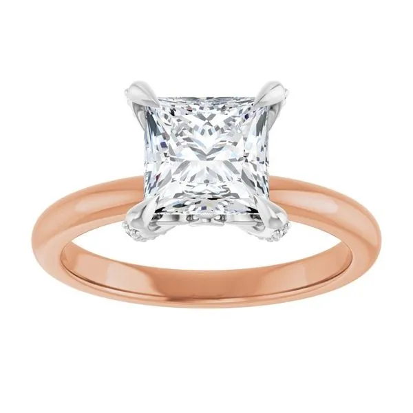 Claw-Prong Accented Engagement Ring Image 3 J. West Jewelers Round Rock, TX