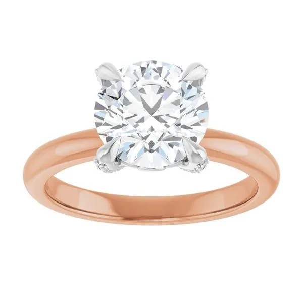 Claw-Prong Accented Engagement Ring Image 3 Vulcan's Forge LLC KANSAS CITY, MO