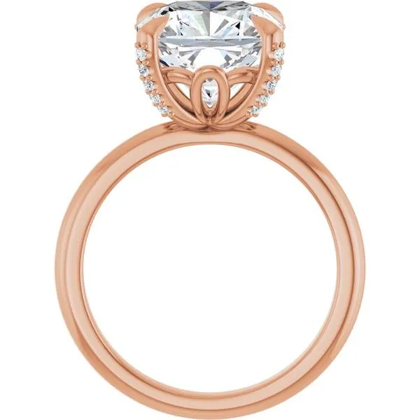 Claw-Prong Accented Engagement Ring Image 2 Ocean View Jewelers Millville, DE