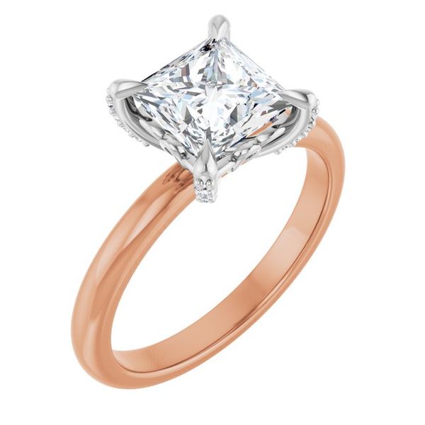 Claw-Prong Accented Engagement Ring