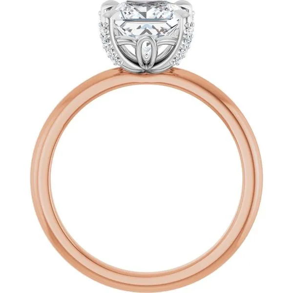 Claw-Prong Accented Engagement Ring Image 2 J. West Jewelers Round Rock, TX