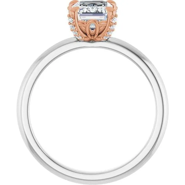 Claw-Prong Accented Engagement Ring Image 2 Don's Jewelry & Design Washington, IA