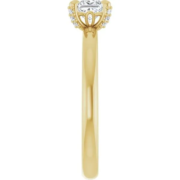 Claw-Prong Accented Engagement Ring Image 4 Don's Jewelry & Design Washington, IA