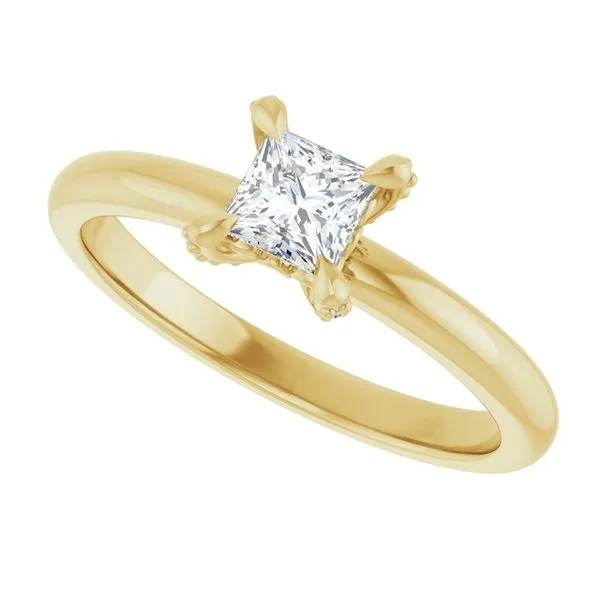 Claw-Prong Accented Engagement Ring Image 5 JF Jones Jewelers Rochester, NY