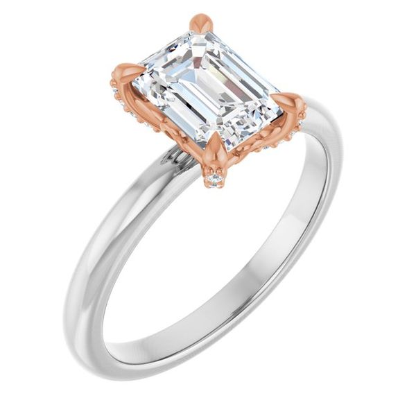 Claw-Prong Accented Engagement Ring