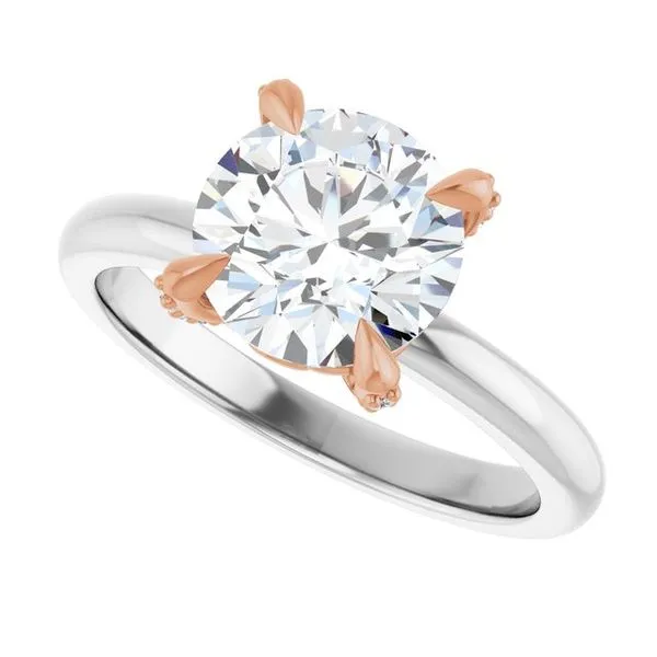 Claw-Prong Accented Engagement Ring Image 5 Vulcan's Forge LLC KANSAS CITY, MO