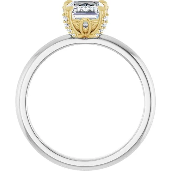 Claw-Prong Accented Engagement Ring Image 2 Banks Jewelers Burnsville, NC