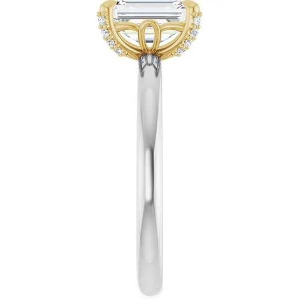 Claw-Prong Accented Engagement Ring Image 4 Raleigh Diamond Fine Jewelry Raleigh, NC