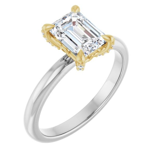 Claw-Prong Accented Engagement Ring