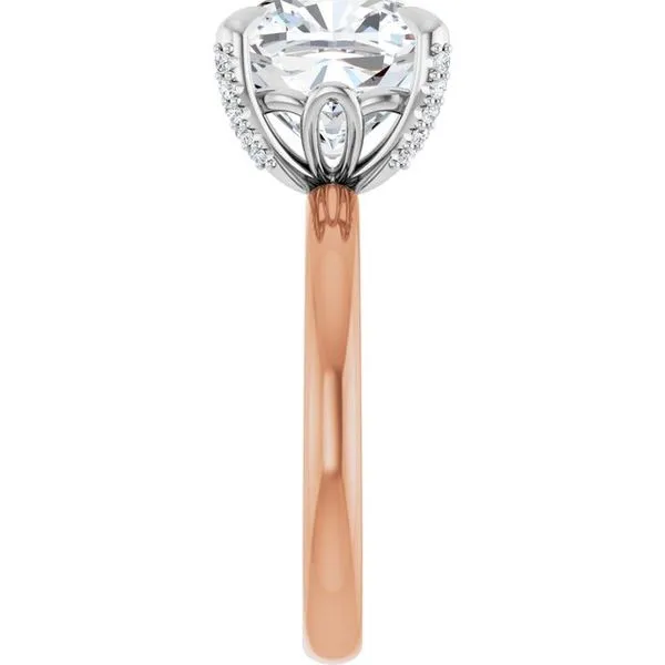 Claw-Prong Accented Engagement Ring Image 4 Clater Jewelers Louisville, KY