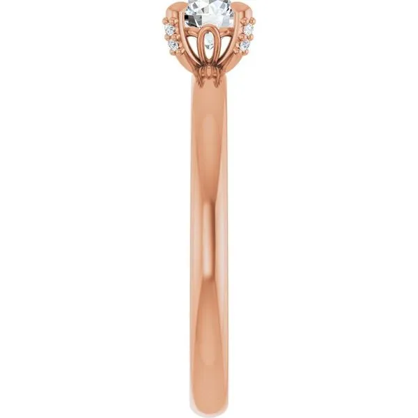 Claw-Prong Accented Engagement Ring Image 4 Northwood Jewelers Northwood, OH