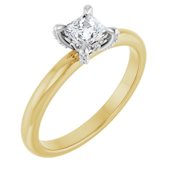 Claw-Prong Accented Engagement Ring