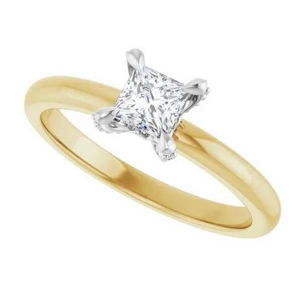 Claw-Prong Accented Engagement Ring Image 5 Clater Jewelers Louisville, KY