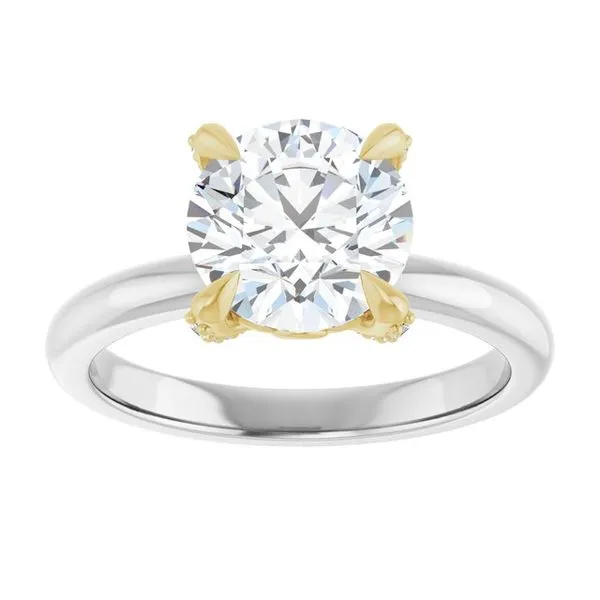 Claw-Prong Accented Engagement Ring Image 3 JF Jones Jewelers Rochester, NY