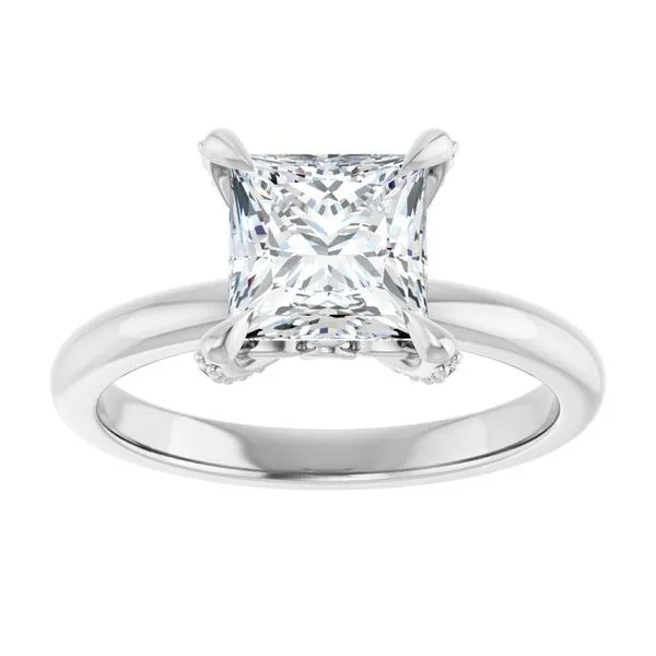 Claw-Prong Accented Engagement Ring Image 3 Vulcan's Forge LLC KANSAS CITY, MO