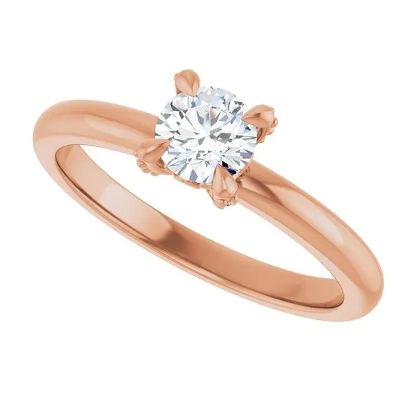 Claw-Prong Accented Engagement Ring Image 5 Vulcan's Forge LLC KANSAS CITY, MO