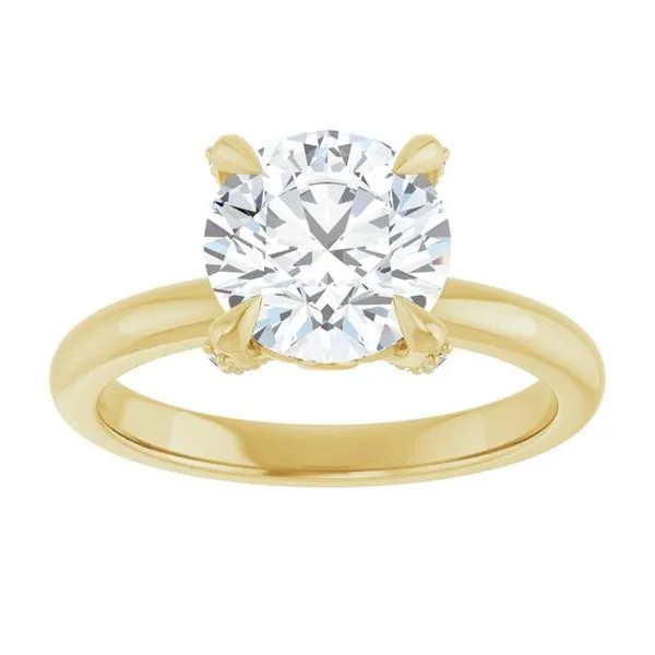 Claw-Prong Accented Engagement Ring Image 3 J. Thomas Jewelers Rochester Hills, MI