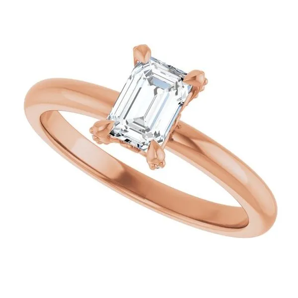 Claw-Prong Accented Engagement Ring Image 5 Raleigh Diamond Fine Jewelry Raleigh, NC