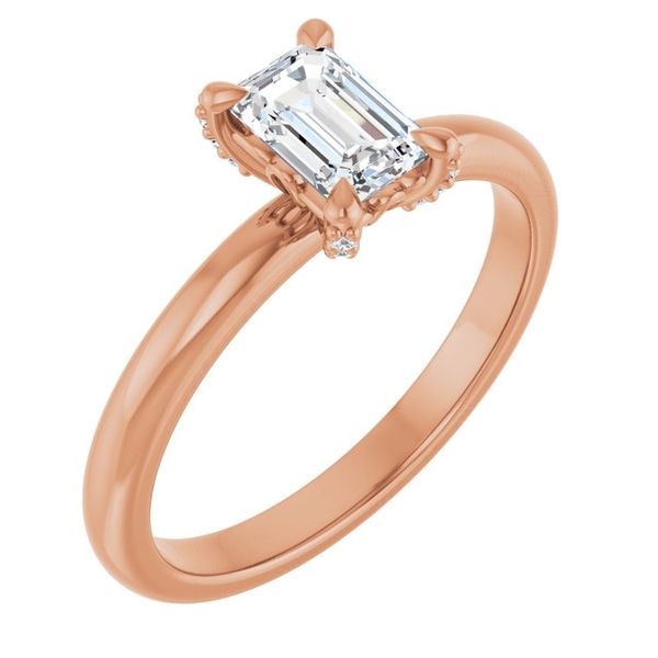 Claw-Prong Accented Engagement Ring