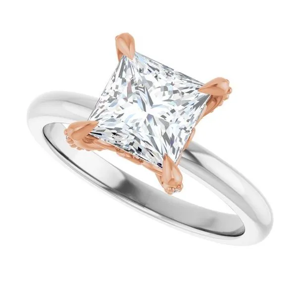 Claw-Prong Accented Engagement Ring Image 5 Stuart Benjamin & Co. Jewelry Designs San Diego, CA