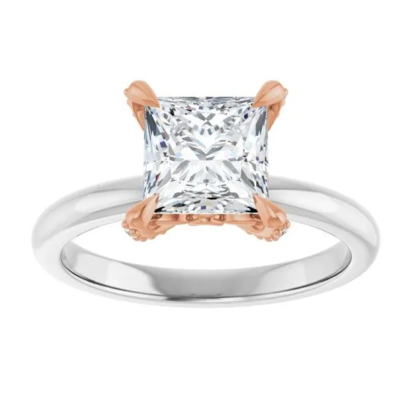 Claw-Prong Accented Engagement Ring Image 3 Vulcan's Forge LLC KANSAS CITY, MO