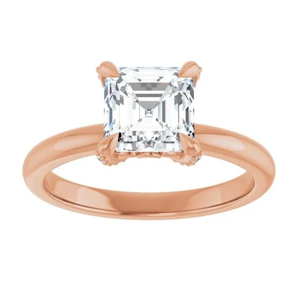 Claw-Prong Accented Engagement Ring Image 3 Northwood Jewelers Northwood, OH