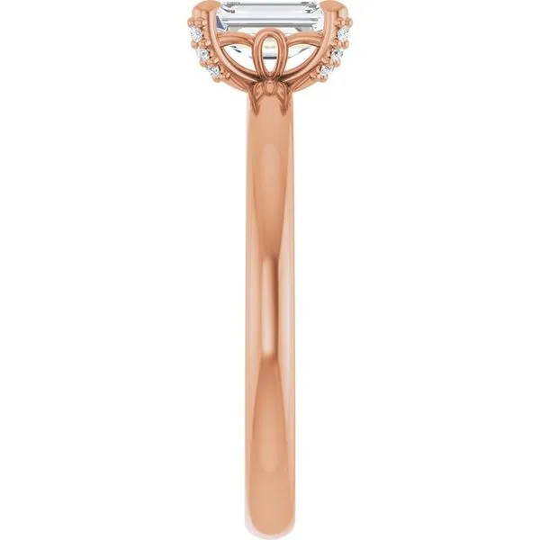 Claw-Prong Accented Engagement Ring Image 4 Don's Jewelry & Design Washington, IA