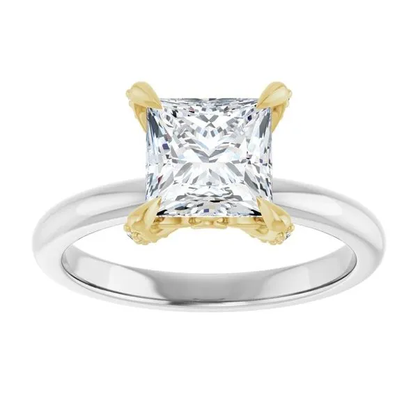 Claw-Prong Accented Engagement Ring Image 3 Don's Jewelry & Design Washington, IA