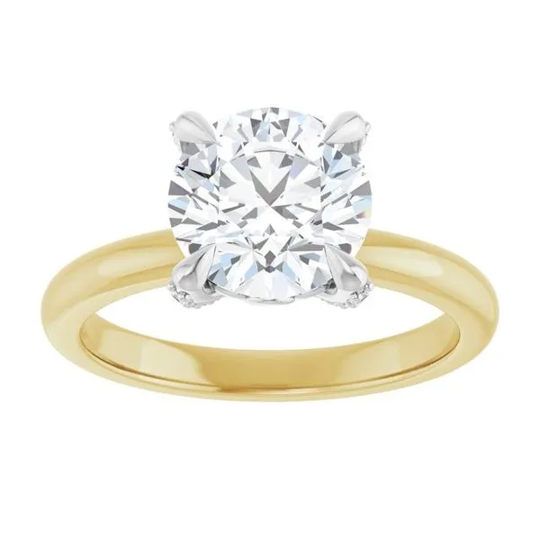 Claw-Prong Accented Engagement Ring Image 3 JF Jones Jewelers Rochester, NY