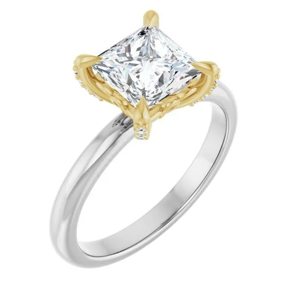 Claw-Prong Accented Engagement Ring